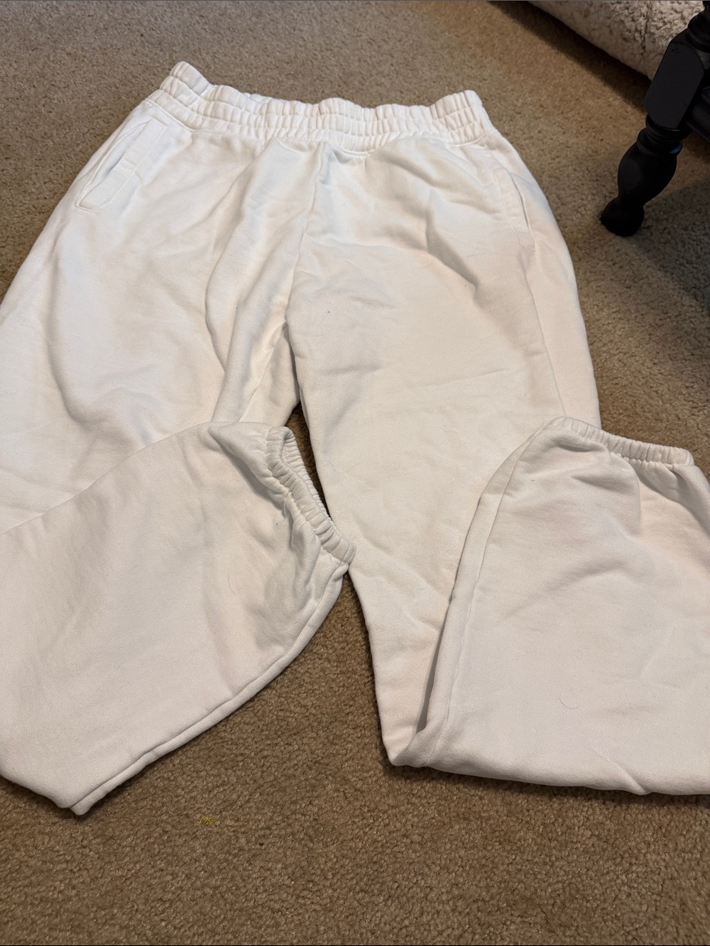 Offline by aerie White Elastic-Waist Jogger Sweatpants
